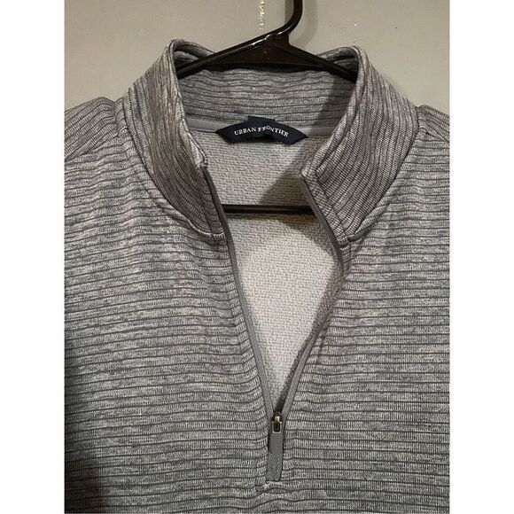 Urban Frontier Gray 1/4 Zip Pullover With Pockets Size Medium - Picture 4 of 7